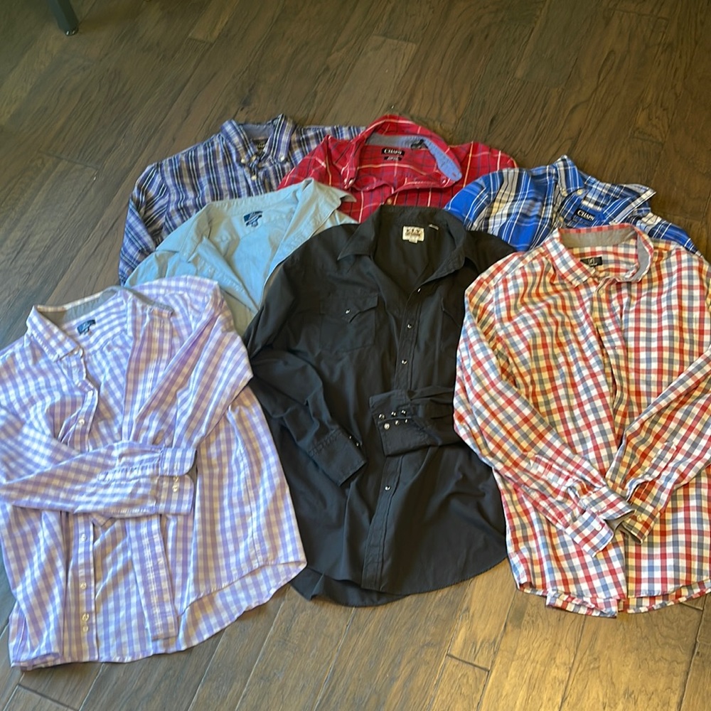 Lot of 7 Men’s Oxford button up shirts - XXL - 2XL